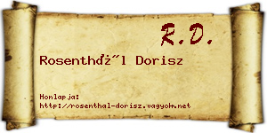 Rosenthál Dorisz névjegykártya